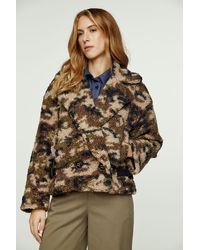 Conquista - Jack Met Knopen Van Imitatiebont En Print - Lyst