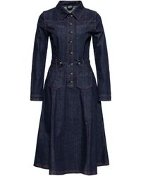 Queen Kerosin - Damen Western Swing Kleid Denim - Lyst