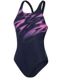 Speedo - Hyper Boom Plaatsing Muscleback Eendelig Zwempak (marine / Roze) - Lyst
