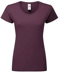 Fruit Of The Loom - Ladies Fit Ringspun Premium Tshirt (Dark Plum) - Lyst