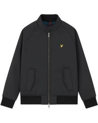 Lyle & Scott - Gekleed Embleem Jet Black Soft Shell Jacket - Lyst