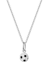Zeeme - For Kids Anhänger Mit Kette 925/- Sterling Silber Rhodiniert Fußball - Lyst