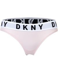 DKNY - Korte Broek Van Katoen-Modal Met Stretch En Logo Tailleband - Lyst