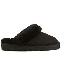 Australia Luxe - Mool Schwarze Hausschuhe - Lyst