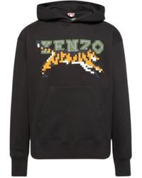 KENZO - Paris Digital Tiger Design Hoodie - Lyst