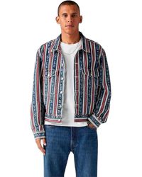 Levi's - Truckerjack Van Denim Met Verticale Strepen - Lyst
