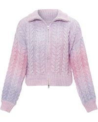 myMo - Vest Paars Gebroken Wit - Lyst