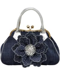 Usha - Handtasche Handtasche Frauen Silberner Denim - Lyst