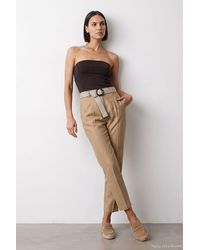 Dilvin - Pleated Straight-Leg Crepe Trousers - Lyst