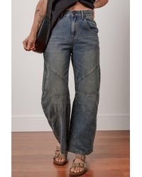 Azura Exchange - Gestreifte Weite Jeans - Lyst
