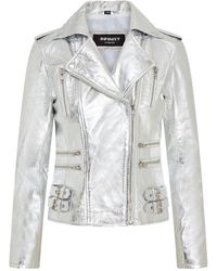 Infinity Leather - Brando Biker Jacket-Constantia Lamb Leather - Lyst