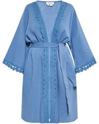 Usha - Kimono Damen Denimblau - Lyst