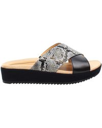 Vionic - Hayden Snake Damen Schwarze Sandalen - Lyst