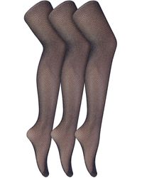 Sock Snob - 3 Pair Multipack Fishnet Tights For - Lyst