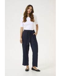 Kaffe - Casual Broek Loose Fit Midnight Marine - Lyst
