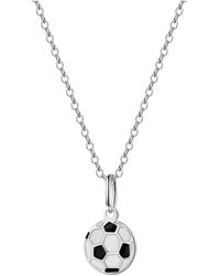 Zeeme - For Kids Anhänger Mit Kette 925/- Sterling Silber Rhodiniert Fußball - Lyst