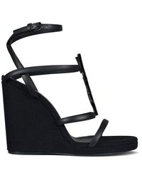 Saint Laurent - Cassandra Espadrilles Zwart - Lyst