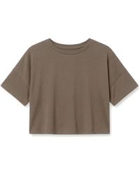 Basiclo - Viscose T-Shirt Khaki - Lyst