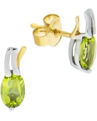 Fascination by Ellen K. - F Ohrstecker 375/-Gelbgold/Weißgold Mit Peridot - Lyst