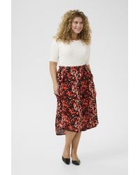Kaffe - Rok A-shape Grenadine Leopard Print - Lyst