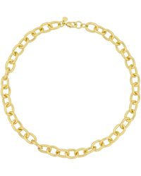 Fashionbox - Kette Messing Strukturiert Vergoldet - Lyst