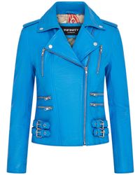Infinity Leather - Brando Biker Jacket-Constantia Lamb Leather - Lyst