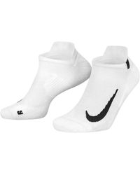 Nike - Uniseks Adult Multiplier No-Show Hardloopsokken (Set Van 2) Zwart) - Lyst