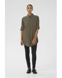 Kaffe - Overhemd Met Lang Mouwen Loose Fit Grape Leaf - Lyst