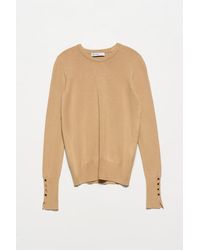 Dilvin - Geribbelde Crew Neck Slim Fit Trui - Lyst