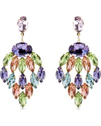Luxenter - Ohrringe Mit Mehrfarbigem Kristall 18K Goldfarben - Lyst