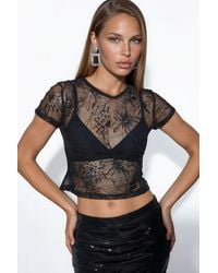 Busem - Floral Sequin Slim-Fit Blouse - Lyst