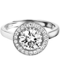Julie Julsen - Ring 925 Rhodiniert Zirkonia Weiß - Lyst