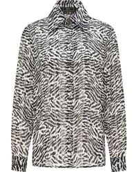 faina - Blouse Dames Wit Zwart - Lyst