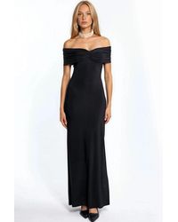 Hiccup - Off Shoulder Slit Detailed Sandy Maxi Dress - Lyst