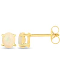 Vir Jewels - Ohrstecker 925-Sterling Silber Vergoldet Glänzend Opal - Lyst
