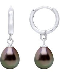 Ateliers Saint Germain - Earrings Creole Real Cultured Tahiti Pearls 8-9 Mm - Lyst