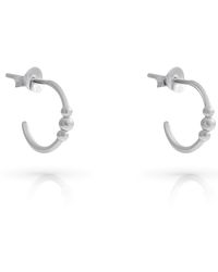 Orphelia - 'Chloe' 925 Sterling Hoop Earrings - Lyst