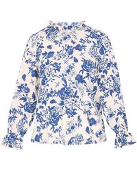 Usha - Bluse Frauen Himmelblau - Lyst