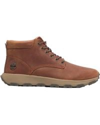 Timberland - Winsor Park Leren Mid Cut Lace Up Laarzen (oranje) - Lyst