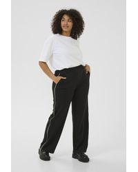 Kaffe - Casual Broek Regular Fit Black Deep - Lyst