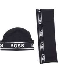 BOSS - Mütze Und Schal Set Für Herren - Lyst