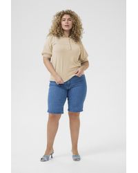 Kaffe - Strickpullover Regular Fit Cream - Lyst