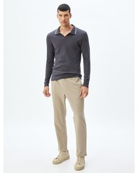 Koton - T-Shirt V-Kragen Polo Langärmelig T-Shirt - Lyst