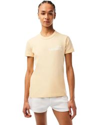 Lacoste - Biologisch Katoenen Slank T-Shirt - Lyst