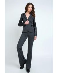 Conquista - Mid Rise Straight Striped Trousers - Lyst