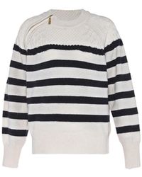faina - Strickpullover Damen Wollweiß - Lyst