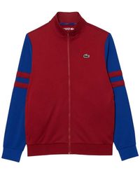 Lacoste - Interlock Stretch Track Jacket Met Rits - Lyst