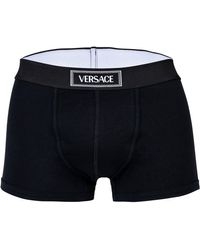 Versace - Short Trunk Jersey Cotton Topeka+Elastic Canete Logo Boxershort - Lyst