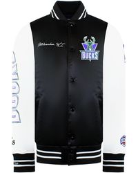 Mitchell & Ness - Nba Milwaukee Bucks Satin Bomber Jacket - Lyst