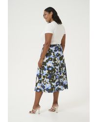 Kaffe - Rok A-Shape Blue_Blurry Flower Print Multi - Lyst